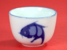 3" 厚工中杯(藍魚) Tea Cup