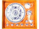 10" 藍金蘭圖(鼓形茶具) Tea Set